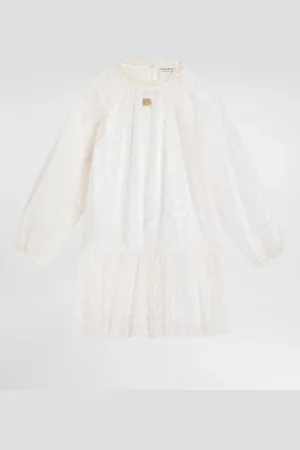 Dolce & Gabbana Embroidered Tulle Dress - Woman Dresses Multi-colored 5 Years