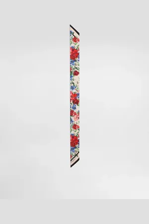 Dolce & Gabbana Floral- Twill Headscarf (6x100) - Woman Scarves And Silks Onesize