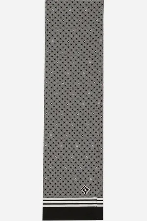 Dolce & Gabbana Silk Scarf With Micro-design - Man Scarves And Silks Onesize