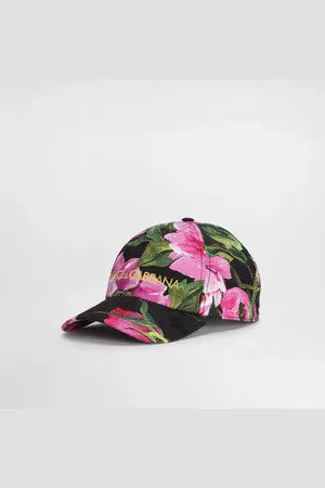 Dolce & Gabbana Cotton Jacquard Baseball Cap With A Peony And Logo Embroidery - Woman Hats And Gloves 57