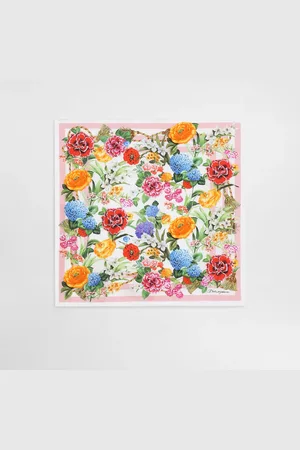 Dolce & Gabbana Floral- Silk Twill Foulard (50x50) - Woman Scarves And Silks Onesize