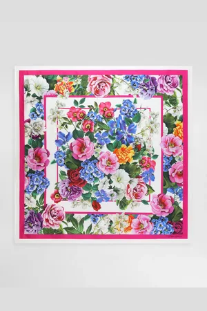 Dolce & Gabbana Floral- Silk Twill Foulard (90x90) - Woman Scarves And Silks Onesize