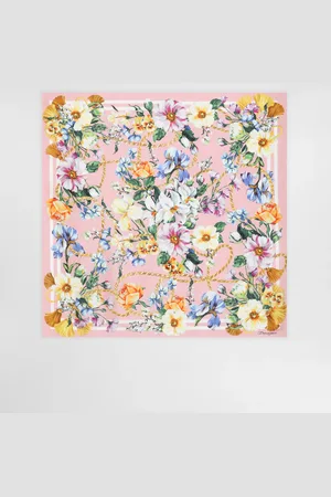 Dolce & Gabbana Floral- Silk Twill Foulard (70x70) - Woman Scarves And Silks Onesize