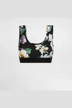 Dolce & Gabbana Activewear Bra Top In Floral- Jersey - Woman Shirts And Tops 36