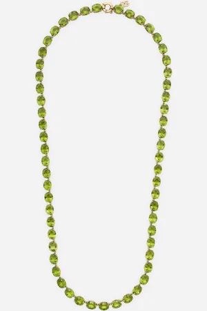 Dolce & Gabbana Anna Sautoir In Yellow 18kt And Peridots - Woman Necklaces Onesize