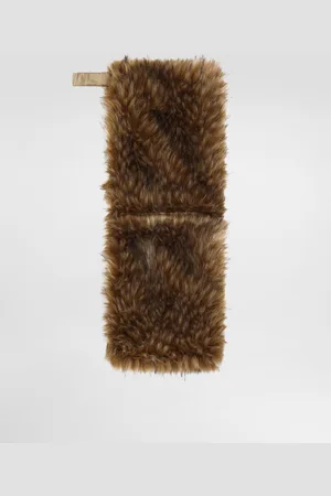 Dolce & Gabbana Faux Fur Muff - Woman Hats And Gloves Beige Faux Fur Onesize