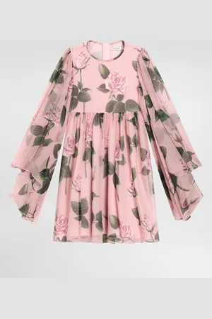 Dolce & Gabbana Chiffon Dress With Rose - Woman Dresses 3 Years