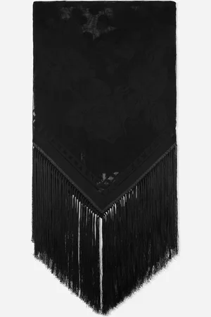 Dolce & Gabbana Cotton And Tulle Shawl With Fringe 140 X 140 - Woman Scarves And Silks Cotton Onesize