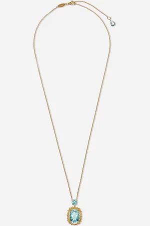 Dolce & Gabbana Herritage Pendant In Yellow With Aquamarines And Yellow Sapphires - Woman Necklaces Onesize