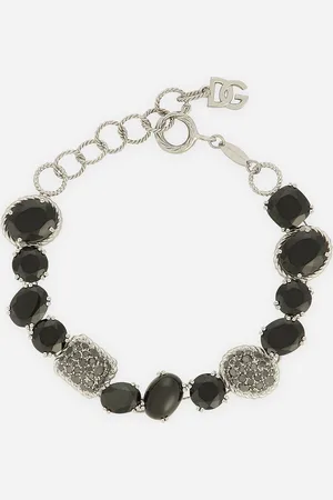 Dolce & Gabbana Anna Bacelet In Gold 18kt And Black Spinels - Woman Bracelets Gold Onesize