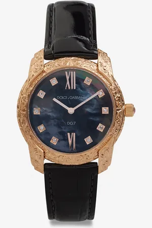 Dolce & Gabbana Dg7 Gattopardo Watch In Red Gold With Mother Of Pearl And Diamonds - Woman Watches Onesize