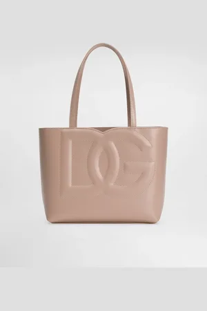 Dolce & Gabbana Small Calfskin Dg Logo Shopper - Woman Tote Bags Blush Leather Onesize