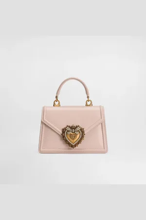 Dolce & Gabbana Small Smooth Calfskin Devotion Bag - Woman Shoulder And Crossbody Bags Blush Leather Onesize