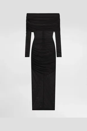 Dolce & Gabbana Tulle Draped Calf-length Dress - Woman Dresses Tulle 42