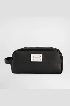 Dolce & Gabbana Grainy Calfskin And Nylon Toiletry Bag - Man Wallets And Small Leather Goods Fabric Onesize