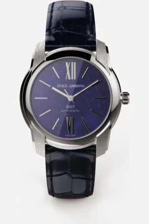 Dolce & Gabbana Dg7 Watch In Steel With Lapislazuli - Man Watches Onesize
