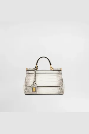 Dolce & Gabbana Elongated Sicily Handbag In Himalayan Crocodile Leather - Woman Special Selection Onesize