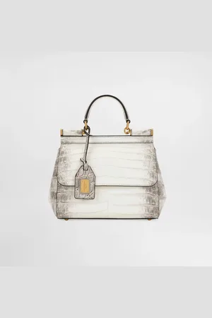 Dolce & Gabbana Medium Sicily Handbag In Himalayan Crocodile Leather - Woman Special Selection Onesize