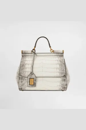 Dolce & Gabbana Large Sicily Handbag In Himalayan Crocodile Leather - Woman Special Selection Onesize