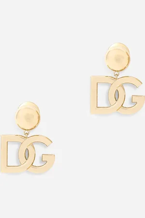 Dolce & Gabbana Logo Earrings In Yellow 18kt Gold - Woman Earrings Gold Onesize