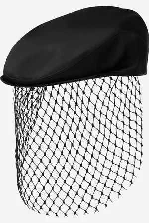 Dolce & Gabbana Silk Satin Flat Cap With Veil - Woman Hats And Gloves 58