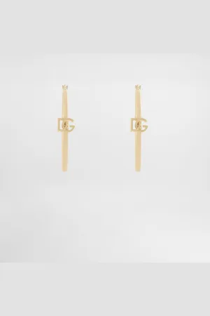 Dolce & Gabbana Creole Earrings With Dg Logo - Woman Bijoux Metal Onesize