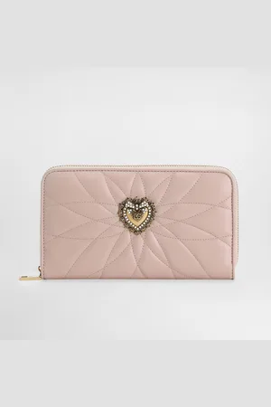 Dolce & Gabbana Zip-around Devotion Wallet In Nappa Leather - Woman Wallets And Small Leather Goods Blush Leather Onesize