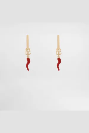 Dolce & Gabbana Creole Earrings With Horn - Woman Bijoux Metal Onesize