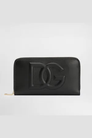 Dolce & Gabbana Calfskin Zip-around Wallet With Dg Logo - Woman Wallets And Small Leather Goods Leather Onesize