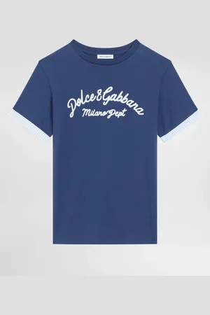 Dolce & Gabbana Jersey T-shirt With Logo - Man T-shirts And Sweatshirts 3 Years