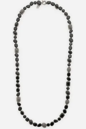 Dolce & Gabbana Anna Sautoir In Gold 18kt And Black Spinels - Woman Necklaces Gold Onesize