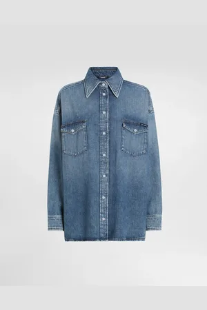 Dolce & Gabbana Oversize Denim Shirt - Woman Denim And Jeans Multi-colored 38