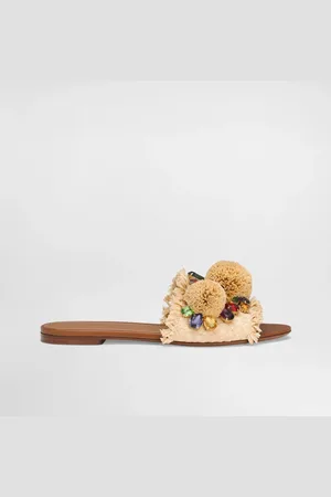 Dolce & Gabbana Braided Slipper With Fringes - Woman Slides And Mules 37