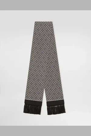 Dolce & Gabbana Silk Scarf With Micro-design And Logo - Man Scarves And Silks Onesize