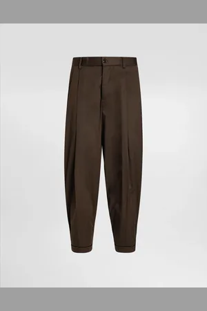 Dolce & Gabbana Cotton Gabardine Pants With Double Darts - Man Pants And Shorts 48