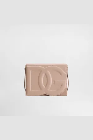 Dolce & Gabbana Calfskin Dg Logo Crossbody Bag - Woman Shoulder And Crossbody Bags Blush Leather Onesize