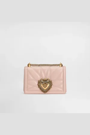Dolce & Gabbana Medium Devotion Shoulder Bag - Woman Shoulder And Crossbody Bags Blush Leather Onesize