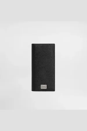 Dolce & Gabbana Calfskin Vertical Wallet With Logo Tag - Man Wallets And Small Leather Goods Leather Onesize