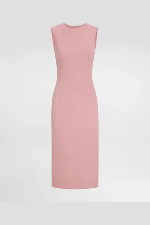 Dolce & Gabbana Wool Crepe Sheath Longuette Dress - Woman Dresses 40