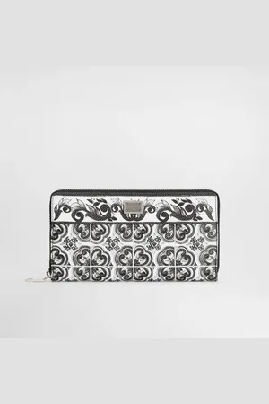 Dolce & Gabbana Majolica-print Calfskin Wallet - Man Wallets And Small Leather Goods Onesize