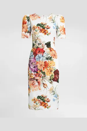 Dolce & Gabbana Bouquet- Dress In Cretonne - Woman Dresses 36