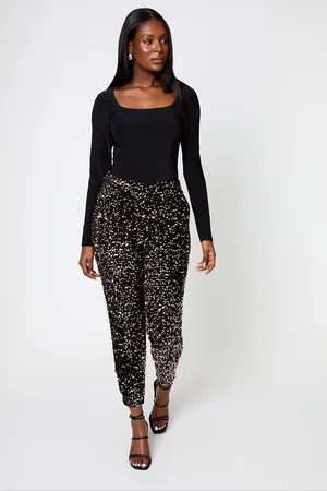 Trousers | Tall Large Leopard Belted Wide Leg Trousers | Dorothy Perkins
