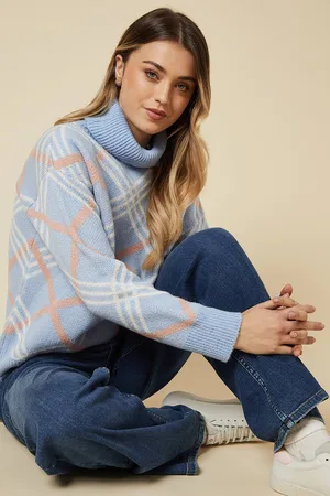 Dorothy Perkins Womens Argyle Roll Neck Jumper