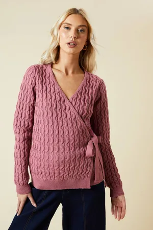 Dorothy Perkins Womens Cable Wrap Jumper