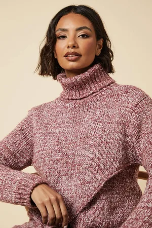 Dorothy Perkins Womens Wrap Front Roll Neck Jumper