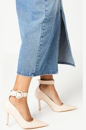 Faith Womens : Chantelle Buckle Ankle Strap High Stiletto Court Shoes