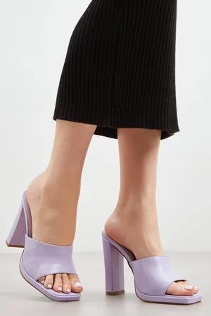 Faith Womens : Etty Square Toe Heeled Mule