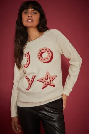 Dorothy Perkins Womens Sequin Joy Christmas Jumper