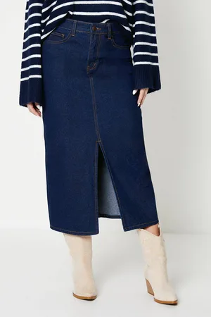 Dorothy Perkins Womens Midaxi Denim Skirt