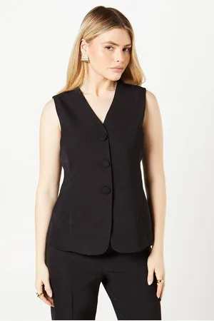 Dorothy Perkins Womens Button Tab Detail Waistcoat